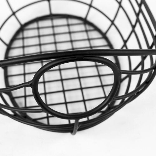 Mateo 22.0L x 12.0W x 7.9H Black Metal Basket-thumbmail-5