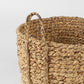 Morocco 15.7L x 15.7 (Set of 3) Brown Two Tone Water Hyacinth and Cornhusk Round Basket W/ Handles
