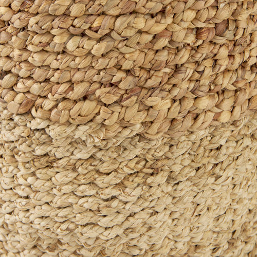 Morocco 15.7L x 15.7 (Set of 3) Brown Two Tone Water Hyacinth and Cornhusk Round Basket W/ Handles-thumbmail-6