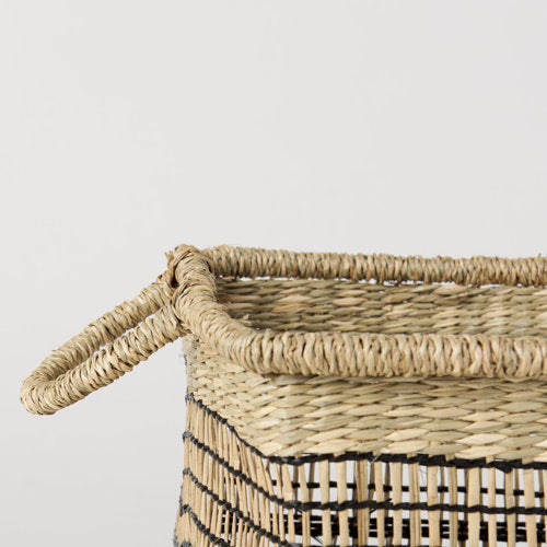 Nia 18.5L x 13.4W x 14.6H Set of 2 Light Brown Seagrass Rectangular Basket with Handles-thumbmail-5