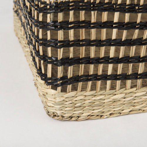 Nia 18.5L x 13.4W x 14.6H Set of 2 Light Brown Seagrass Rectangular Basket with Handles-thumbmail-8