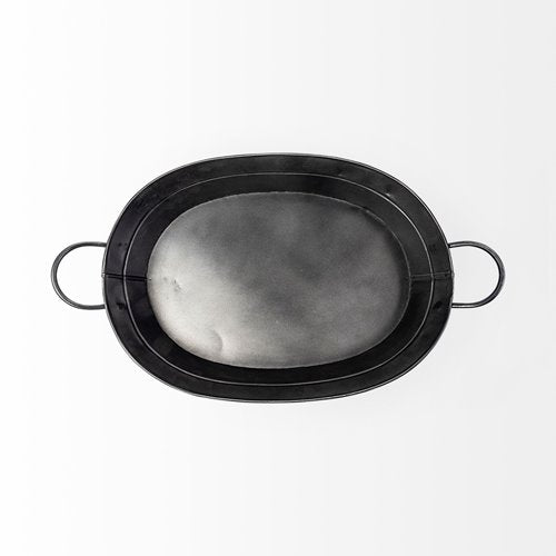 Reno 20L x 14W Black Metal Vintage Inspired Basket-thumbmail-4