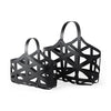 Tyrell (Set of 2) 23L x 11W; 18L x 8W Black Iron Metal Baskets