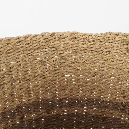 Vance 17.7L x 17.7W x 11.8H Light Brown Palm Leaf and Seagrass Round Basket W/ Handles