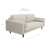 Robbie Fabric Sofa - Stone