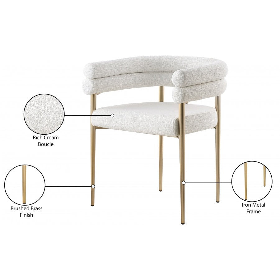 Brisa Fabric Dining Chair - Cream specifications