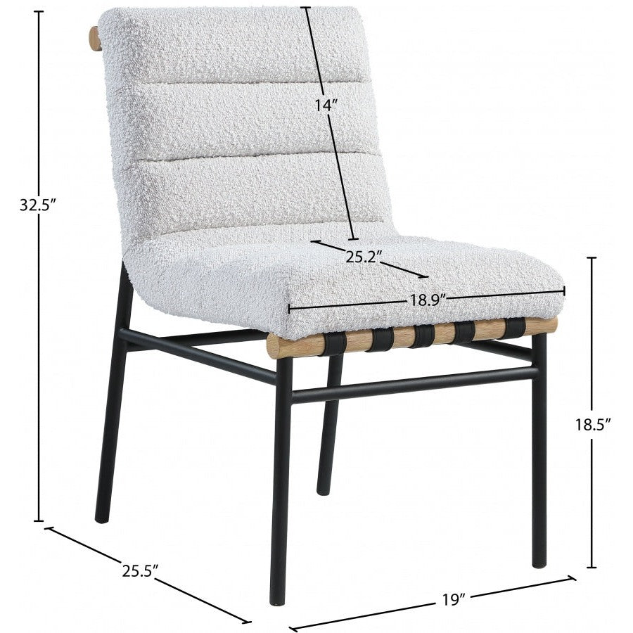 Maru Boucle' Fabric Dining Chair