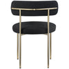 Ronda Boucle Fabric Dining Chair Brushed Brass - Black