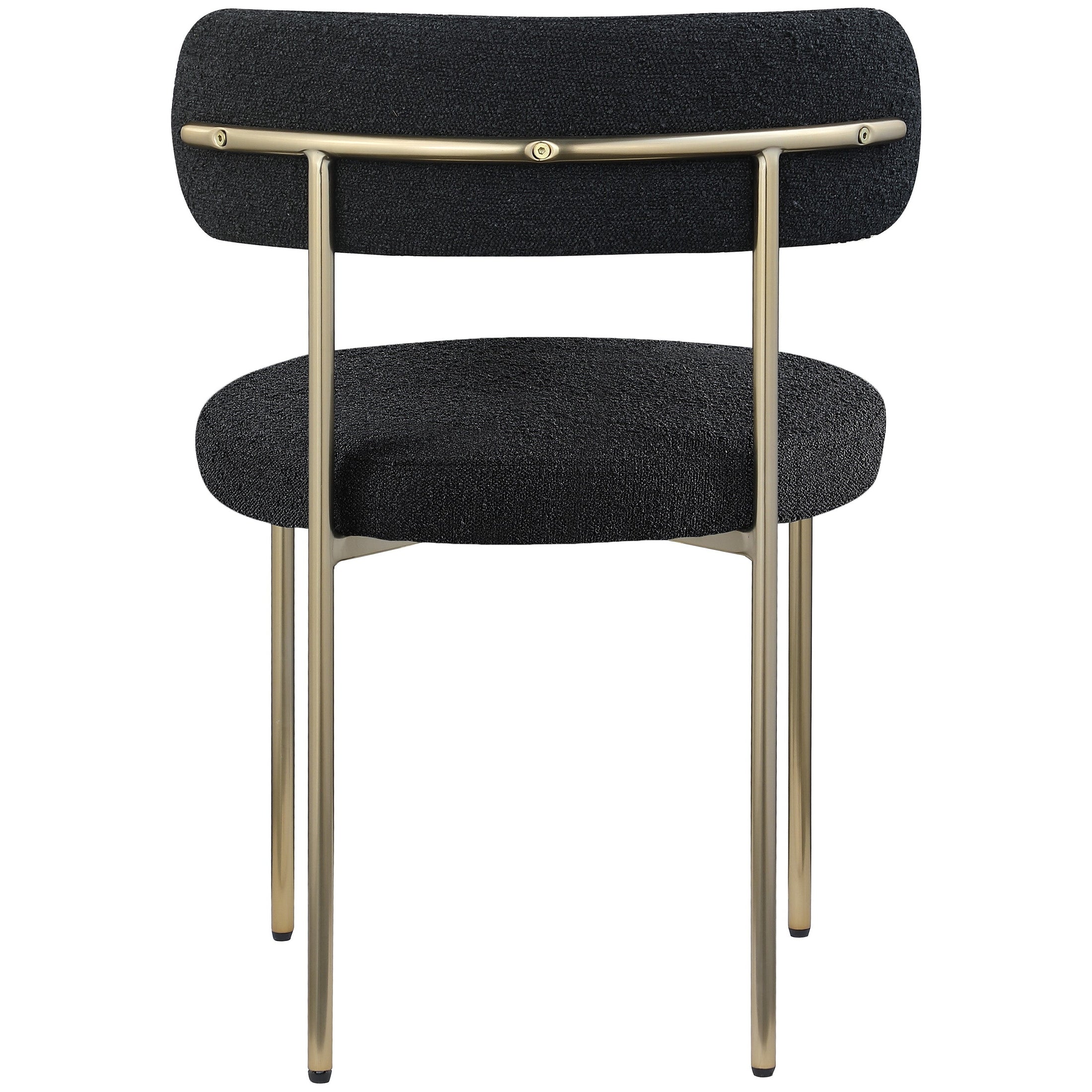 Ronda Boucle Fabric Dining Chair Brushed Brass