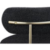 Ronda Boucle Fabric Dining Chair Brushed Brass - Black