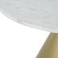 Silhouette Pedestal Marble Round Dining Gold Base
