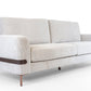 Chandler Corduroy  Fabric Sofa - Vertical Lines sideview