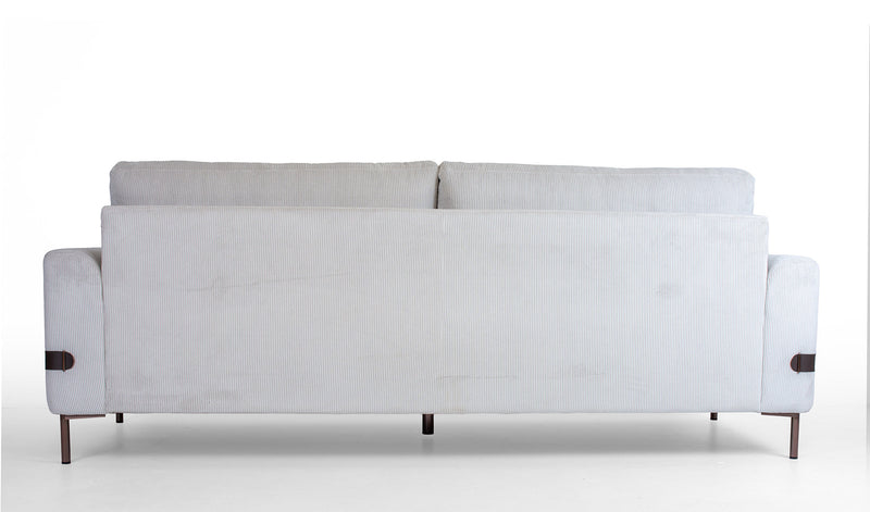 Chandler Corduroy  Fabric Sofa - Vertical Lines backview