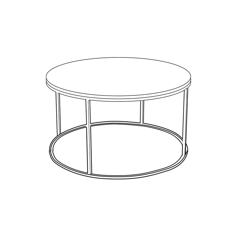 TANE ROUND MARBLE COFFEE TABLE BRASS LEGS