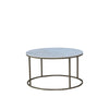 Tane Round Marble Coffee Table Brass Legs