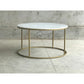 TANE ROUND MARBLE COFFEE TABLE BRASS LEGS