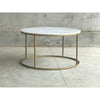 Tane Round Marble Coffee Table Brass Legs