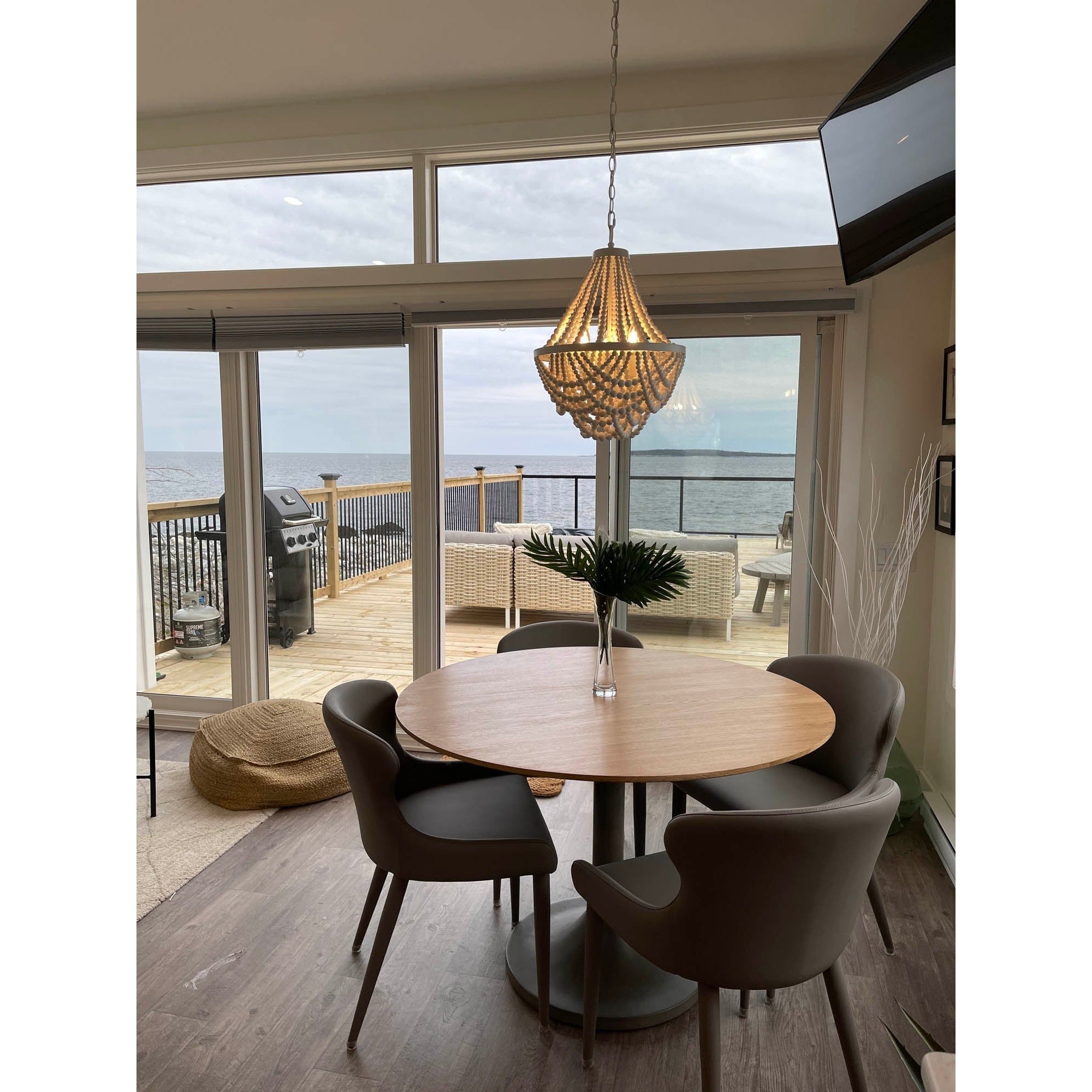 Denmark Dining Table with Wood Top