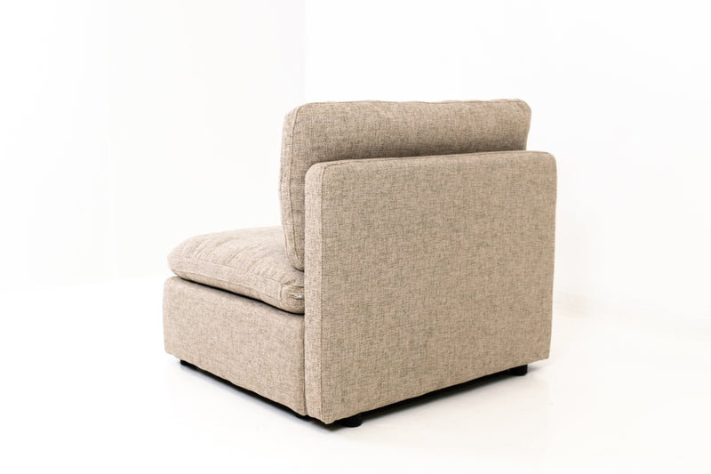 Morgan Modular Sectional Armless Chair - Knit Beige