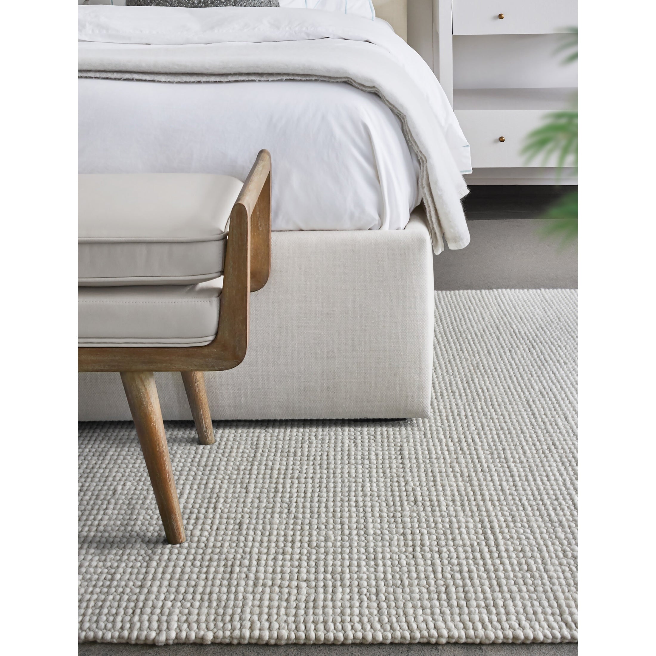 Farrior-ii Handwoven Woolen Rug - Ivory