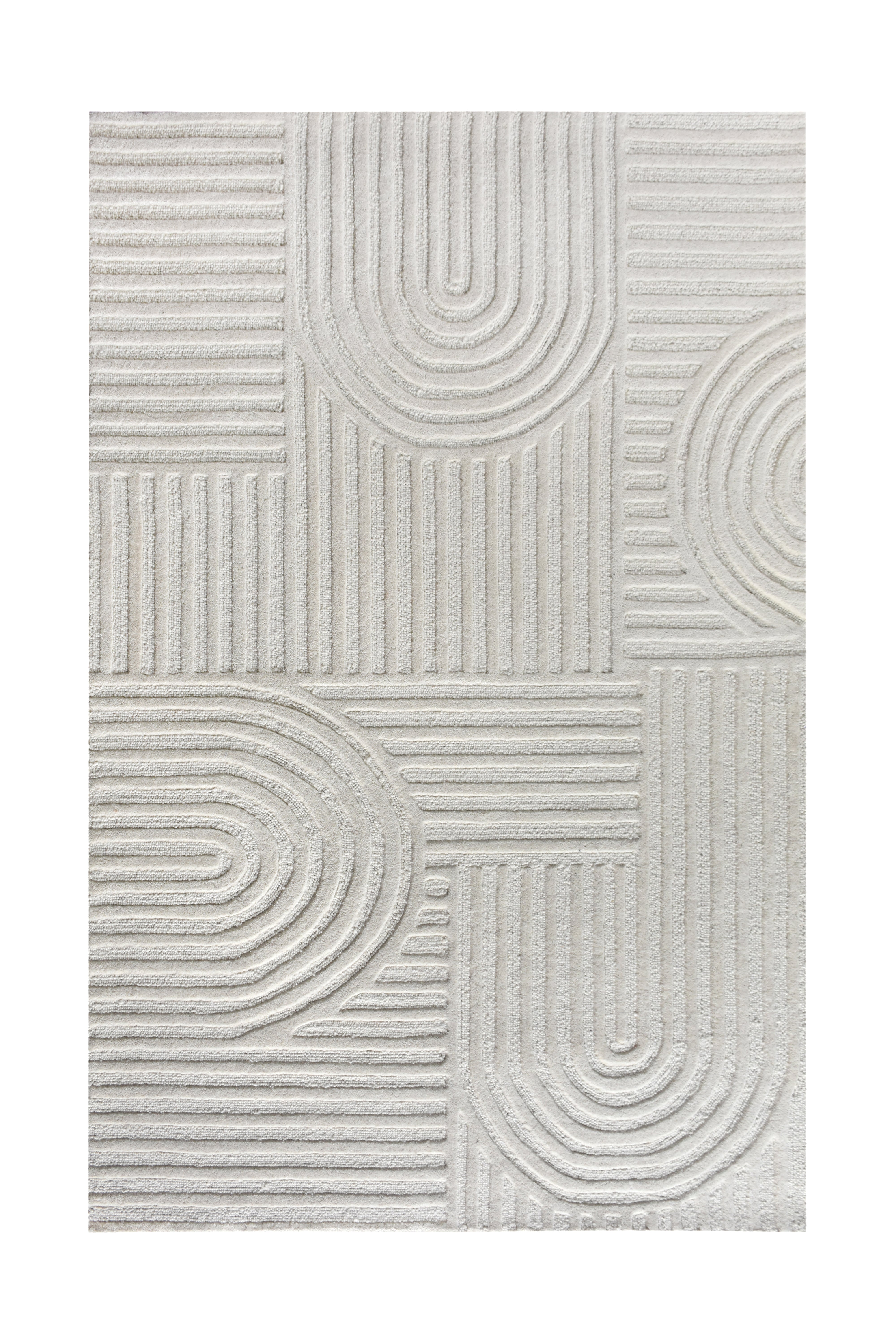 Frontera Handtufted Woolen Rug - Ivory