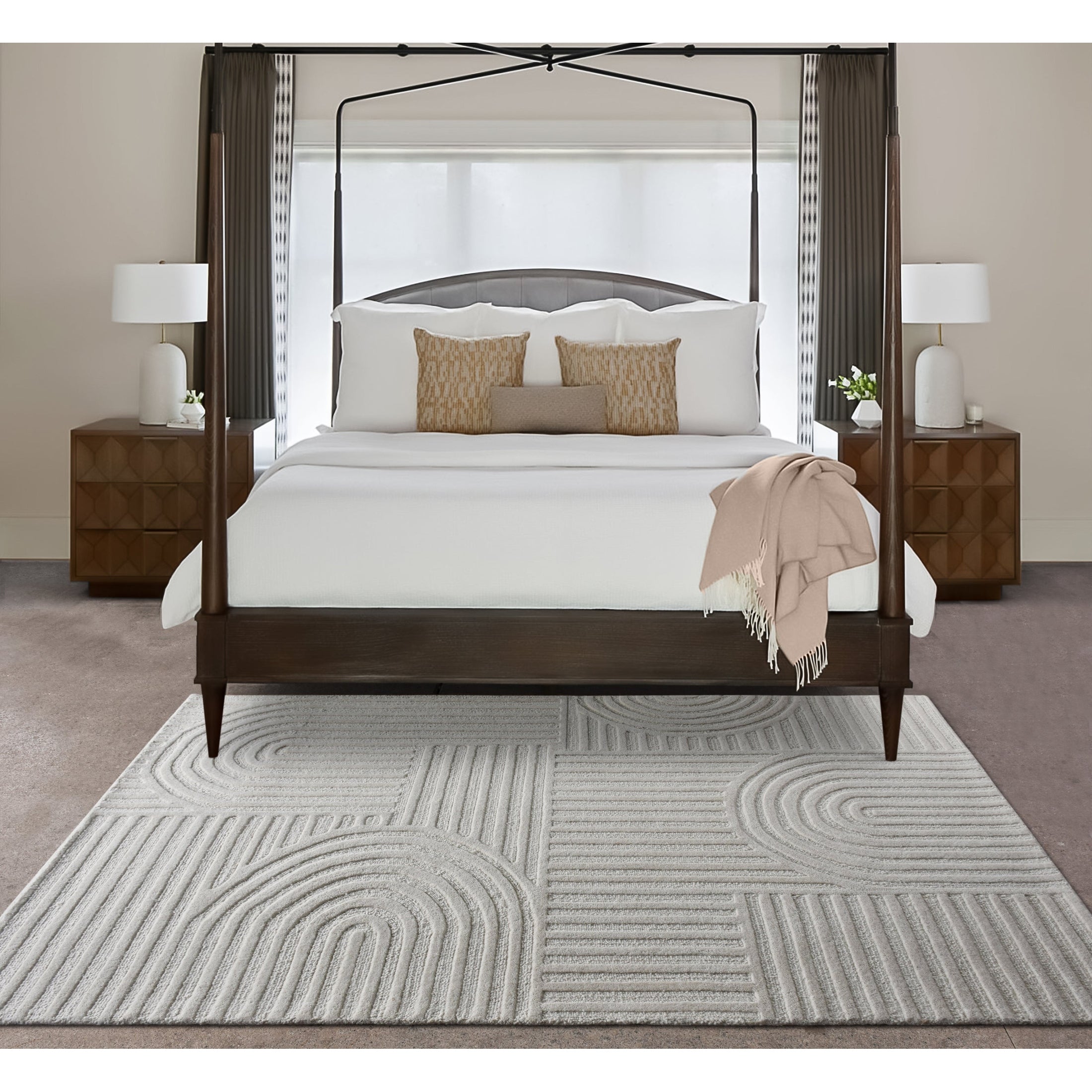 Frontera Handtufted Woolen Rug - Ivory