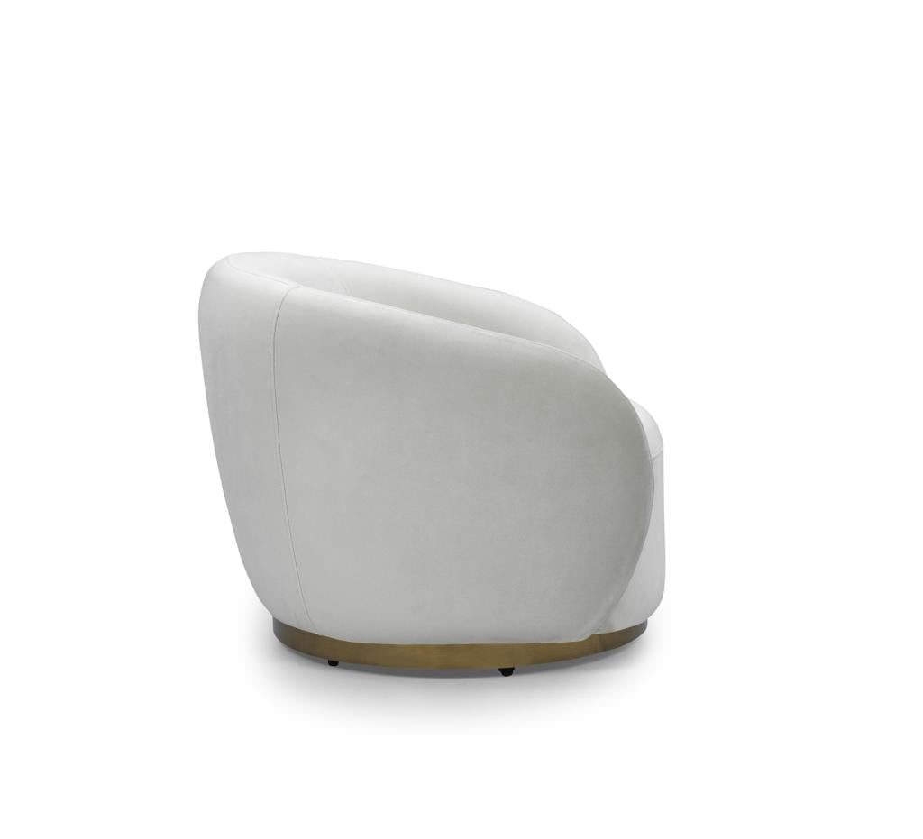 Greer Swivel Accent Chair - Velvet Champagne