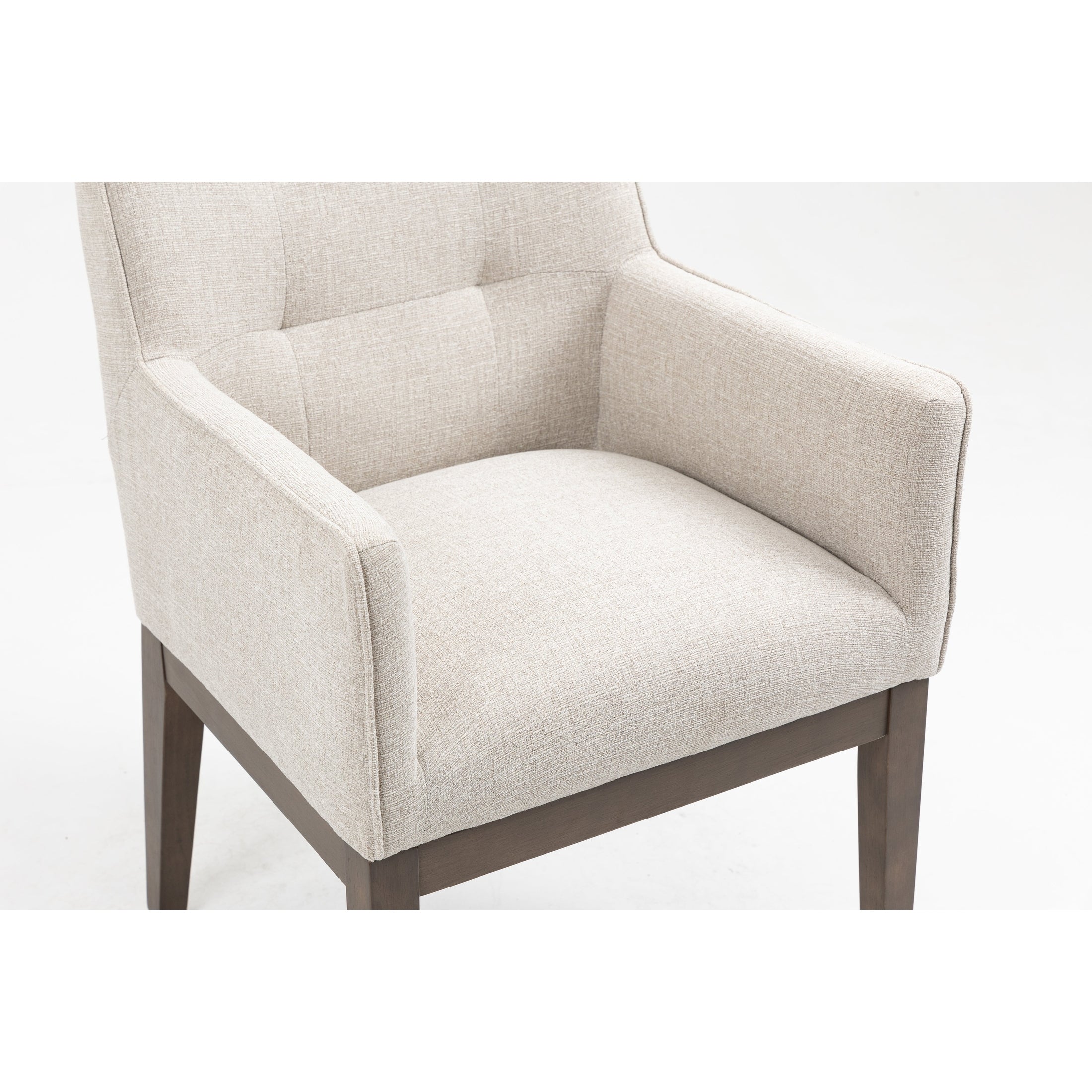 Jia Dining Chair With Wooden Legs - Grey