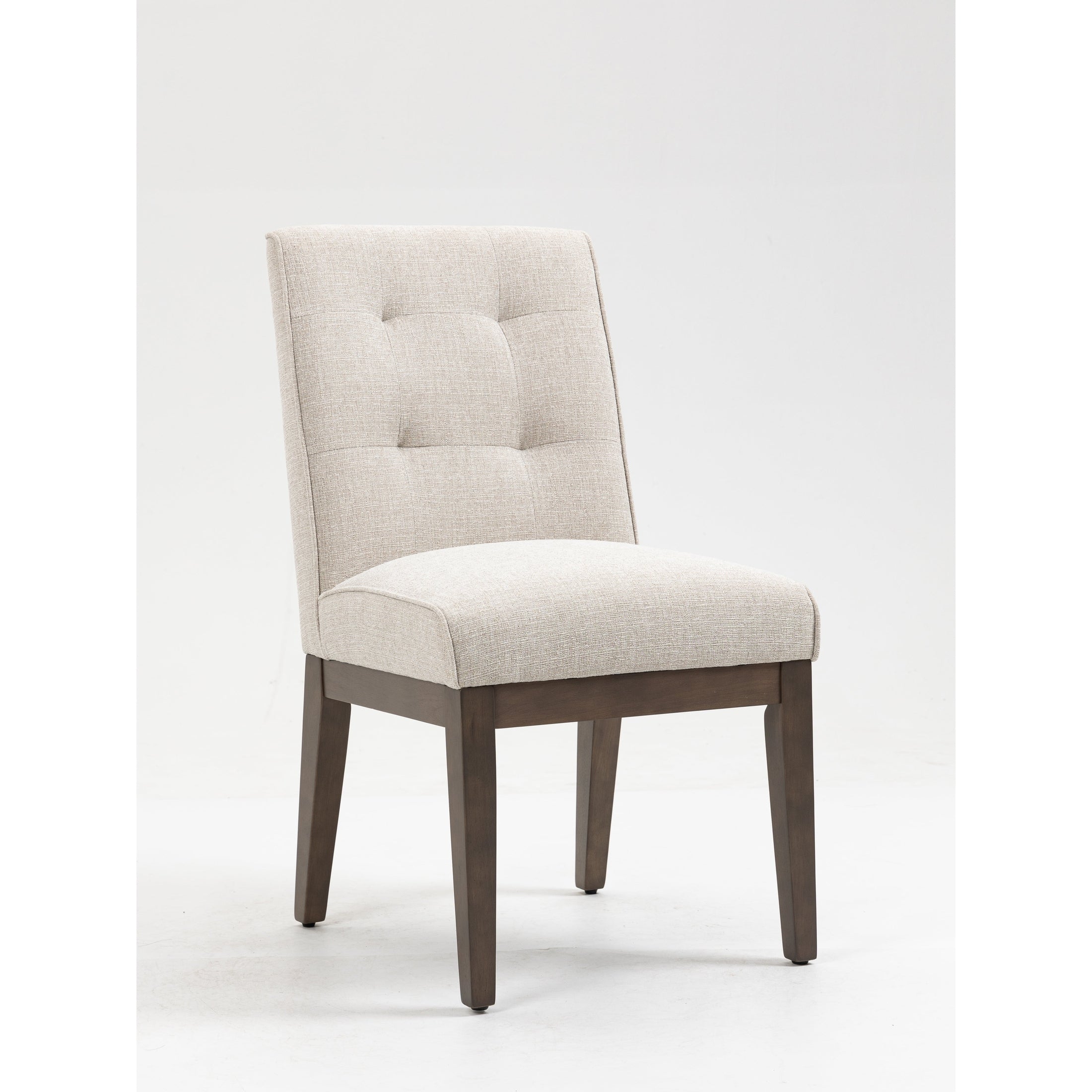 Jia Side Dining Chair with Wooden Legs & Adjustable Caps - Grey