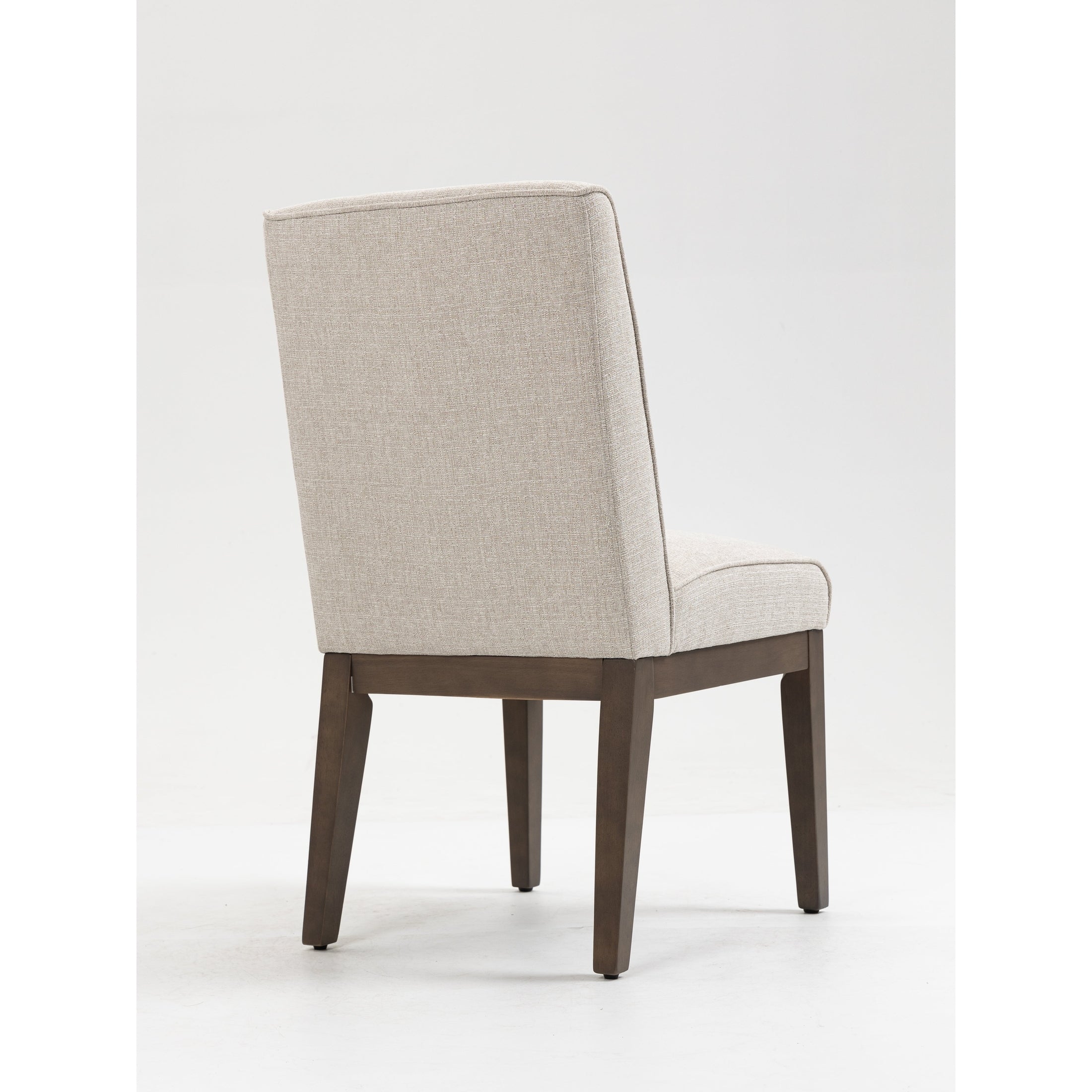 Jia Side Dining Chair with Wooden Legs & Adjustable Caps - Grey