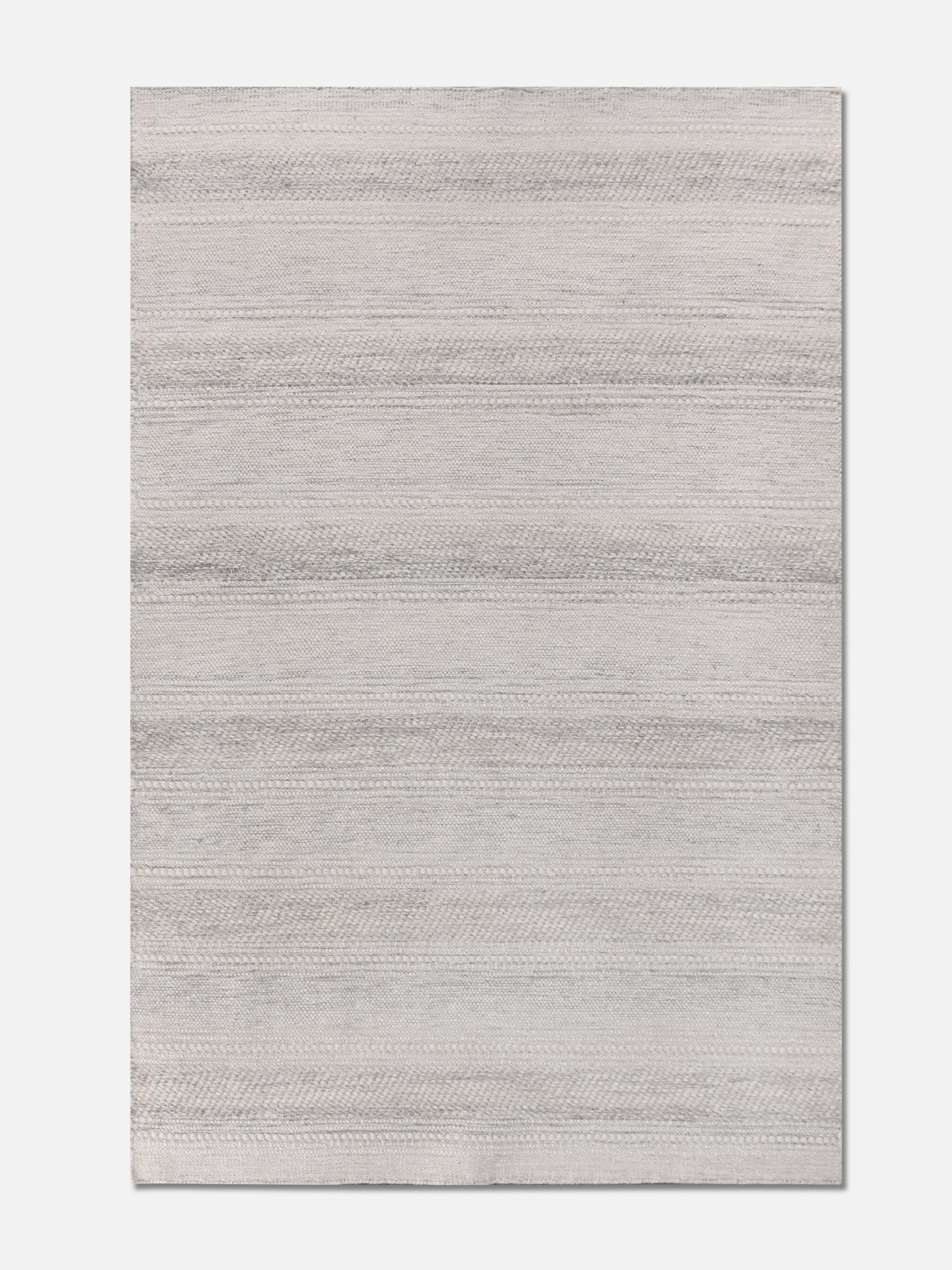 Mures Handwoven Woolen Rug - Ivory/light Grey