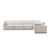 Audo 5 pcs Sectional with Ottoman - Ivory