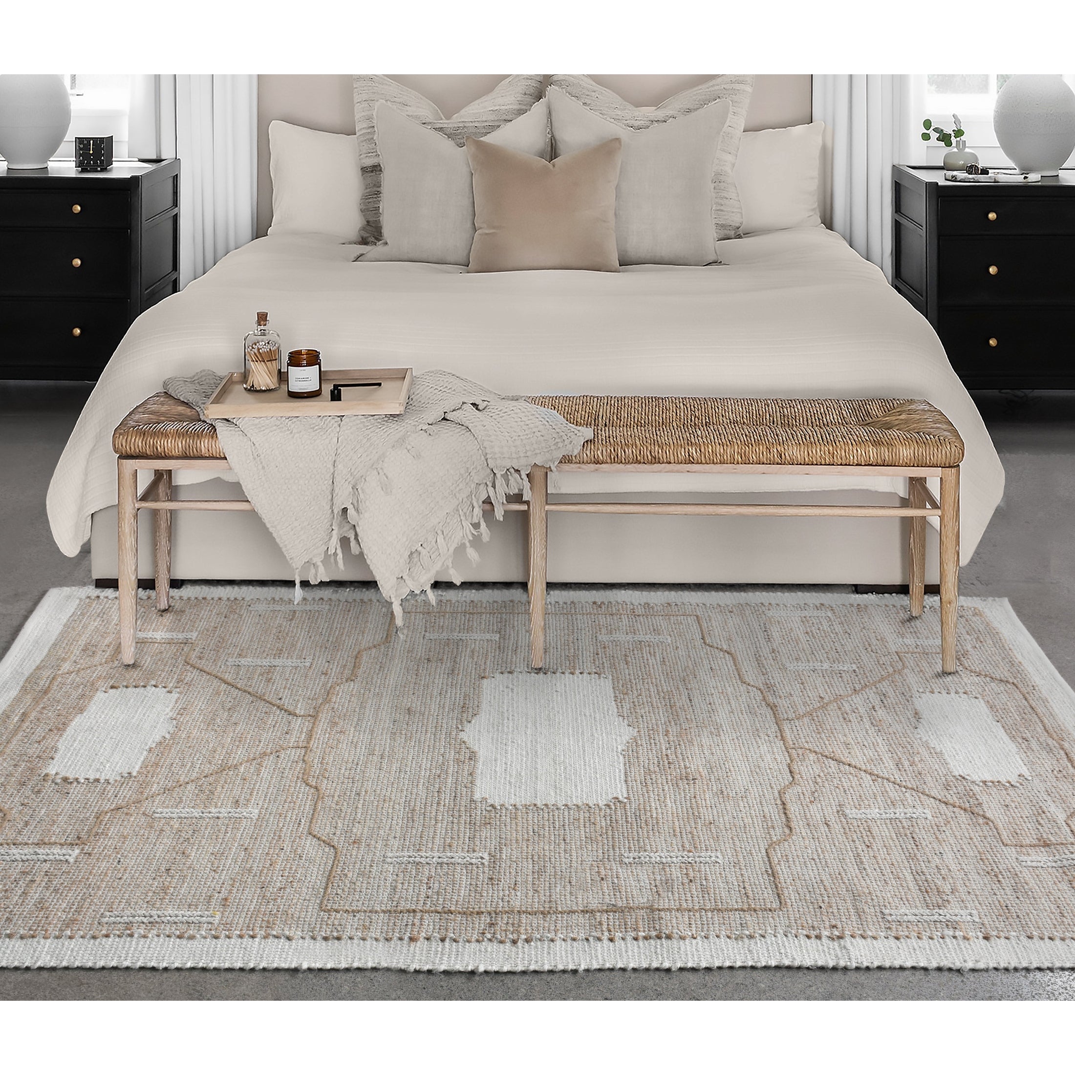 Ornans Handwoven Rug Floor Coverings - Natural/ivory