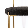 Ronda Boucle Fabric Dining Chair Brushed Brass - Black