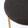 Ronda Boucle Fabric Dining Chair Brushed Brass - Black