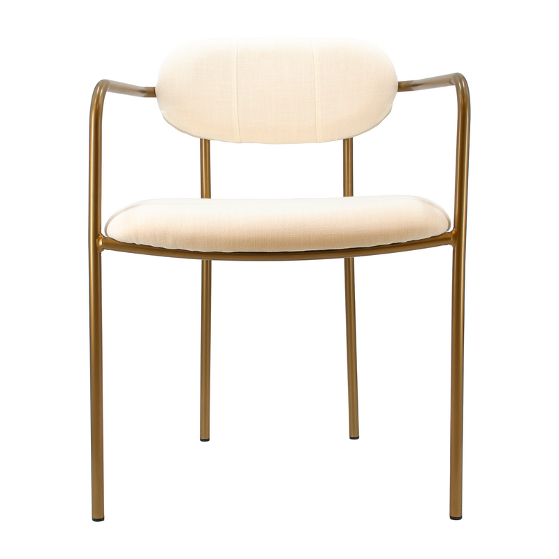 Archer Dining Chair - White/Gold