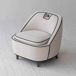 Ebony Club Chair - Ivory