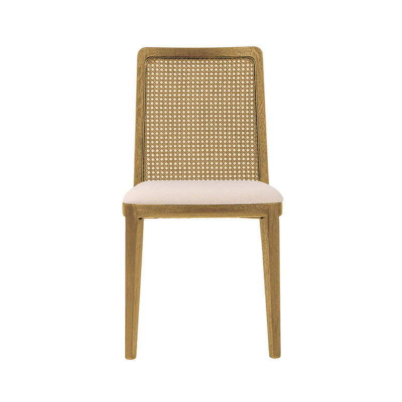 Cane Dining Chair - Oyster Linen/Natural