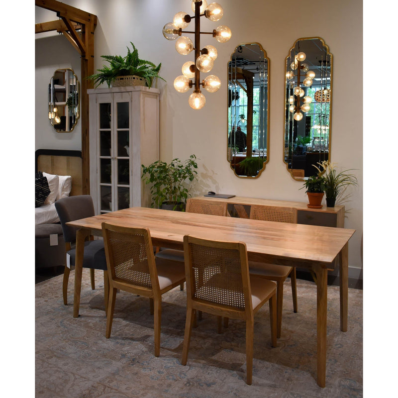 Cane Dining Chair - Oyster Linen/Natural