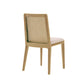 Cane Dining Chair - Oyster Linen/Natural