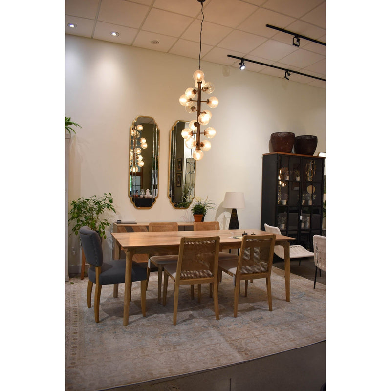 Cane Dining Chair - Oyster Linen/Natural