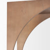 Close-up shot focusing on the smooth radius of the arched top and the high-quality wood joinery