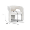 Bamse accent chair with product dimensions shown