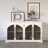 Lifestyle shot featuring the white variant styled with sophisticated decor in a high-end interior setting