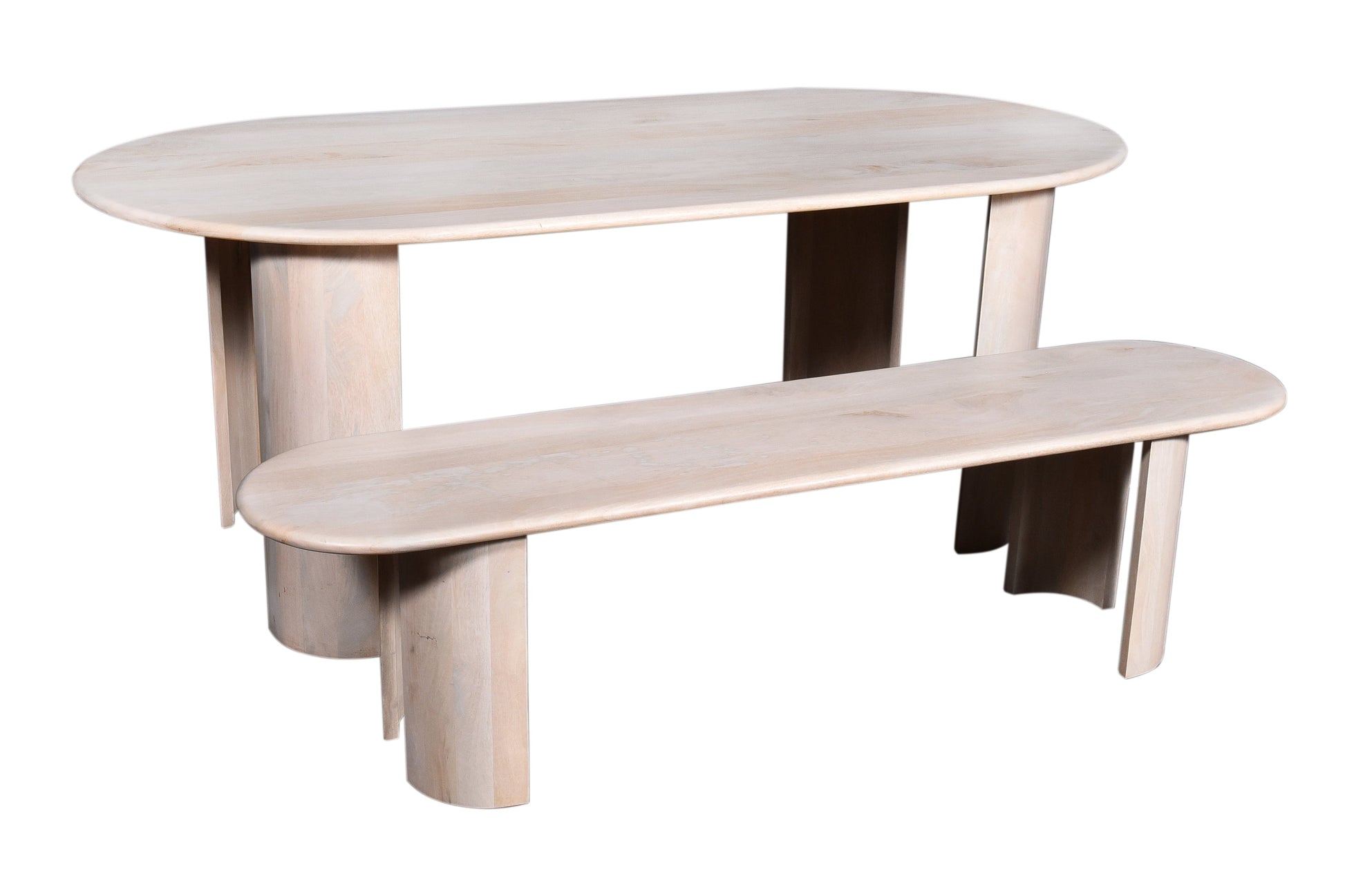 Resom Solid Mango Wood Dining Table and dining bench