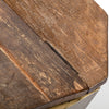 Close up of rustic reclaimed wood surface on table top