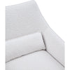 Close-up of backrest detail on Fogia accent chair
