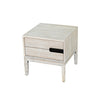 Scandinavian style oak nightstand with two drawers