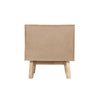 Rear view of the nightstand highlighting the clean wood finish and sturdy backing assembly