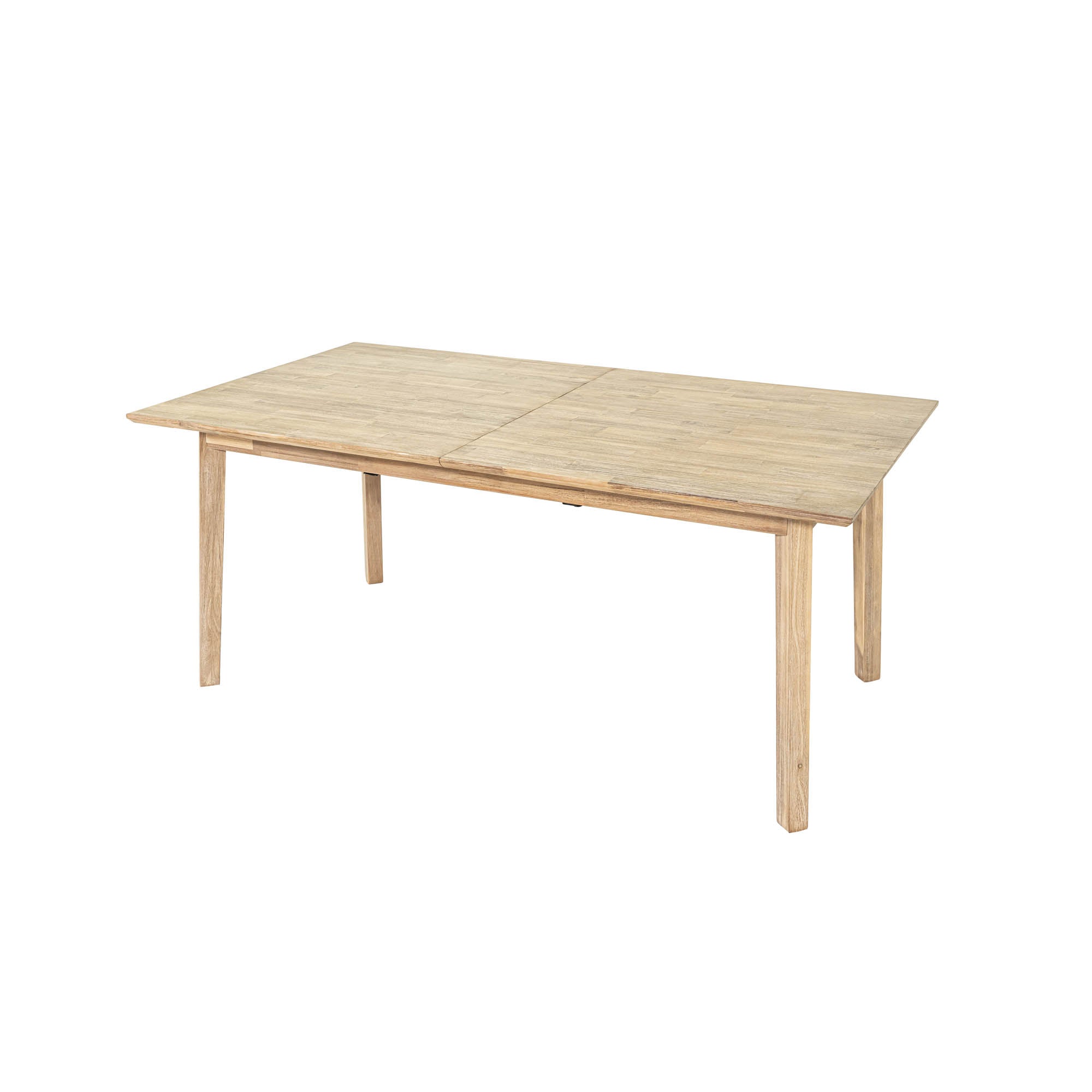 Straight-on front view of the Gia table in its compact form showcasing its balanced proportions